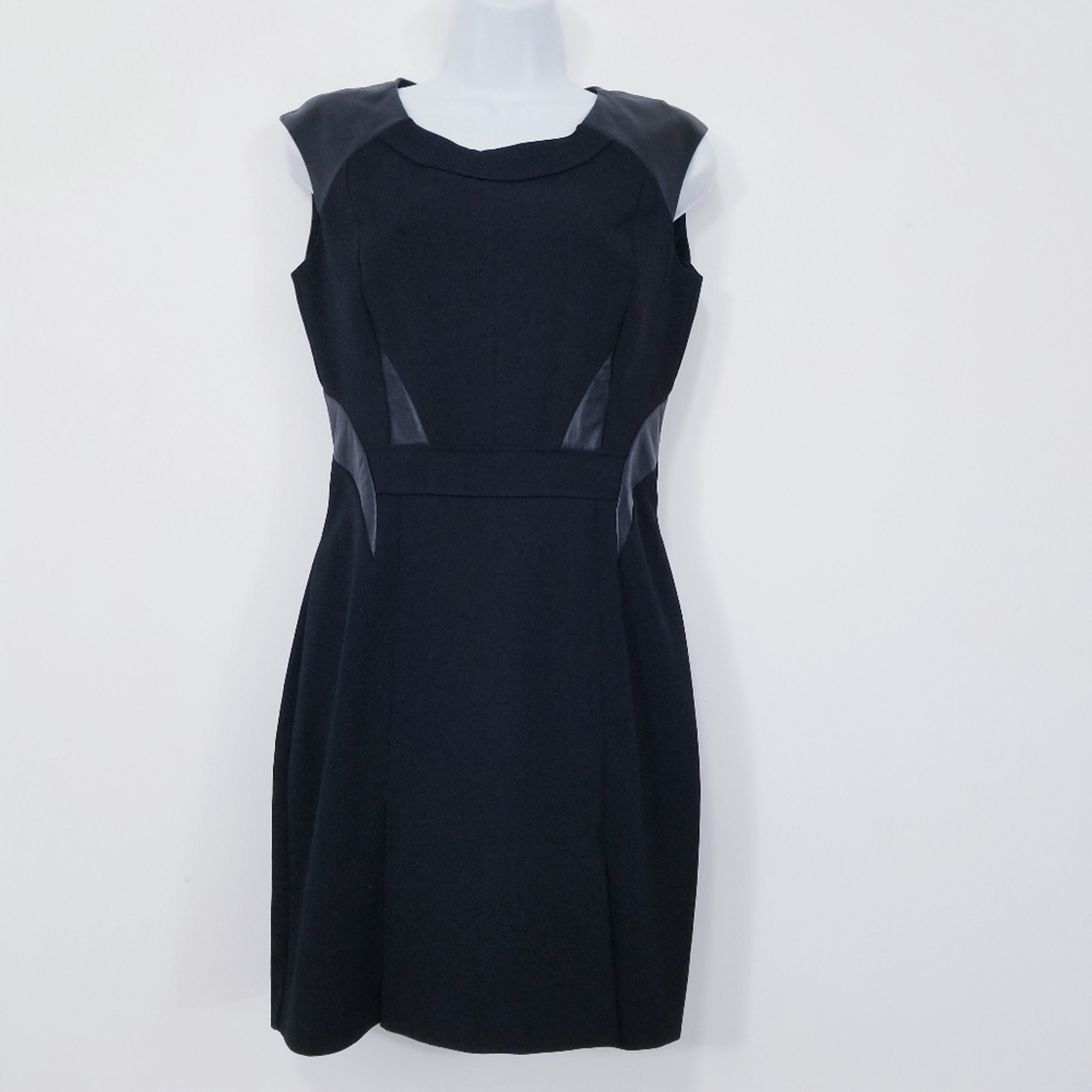 The Kooples Leather Details Sheath Dress Slit